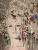Brigitte Floral | Mixed Media by Tina Psoinos art + photography | Flatiron Building in New York. Item made of synthetic
