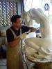 Redhead Cariátide | Sculptures by Cicero D'Ávila. Item made of marble