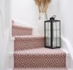 Handwoven Woolen Pink Runner Rug | Rugs by Evergreen Carpets. Item composed of wool compatible with boho and minimalism style