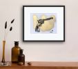 Minimalistic pop art. Colt gold. | Drawing in Paintings by Oplyart. Item composed of paper in minimalism or contemporary style