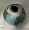 Cat on Green vessel | Sculptures by Sheila Blunt. Item composed of ceramic in contemporary style
