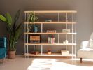 Mid Century Modern Bookcase , Solid Wood Bookshelf | Book Case in Storage by OzzWoodArt. Item composed of wood and metal in minimalism or mid century modern style