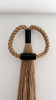 Jute rope & blackened steel- XL | Wall Sculpture in Wall Hangings by Olivia Fiber Art. Item composed of steel and fiber in boho or minimalism style