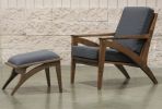 Wise Lounge Chair & Ottoman | Chairs by Eben Blaney Furniture. Item made of walnut & fabric