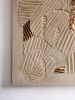 Monochrome Palm Trees Beige | Mixed Media by Elsa Jeandedieu Studio. Item made of birch wood works with minimalism & contemporary style