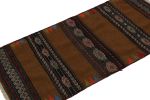 Vintage Afghan Tribal Kilim in Brown with Geometric Patterns | Area Rug in Rugs by Rug and Kilim