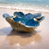 Ceramic Art Sculpture  | Wave Petals | Decorative Bowl in Decorative Objects by Elena Miller. Item made of ceramic works with contemporary & coastal style