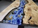 Custom Order Epoxy Resin Table, Table Top, Live Edge Table | Dining Table in Tables by LuxuryEpoxyFurniture. Item made of walnut & metal compatible with contemporary and country & farmhouse style
