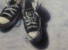 'Don't Blink' Original Oil Painting | Prints in Paintings by Jenny Stewart's Fine Art. Item made of canvas works with minimalism & contemporary style