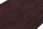 Vintage Tribal Rug with Red, Orange & Blue Geometric Pattern | Area Rug in Rugs by Rug and Kilim