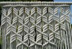 Triple Crosses Macrame Wall Hanging | Wall Hangings by Q Wollock. Item composed of cotton