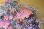 Rhododendron Triptych | Oil And Acrylic Painting in Paintings by Christiane Papé. Item made of canvas & synthetic