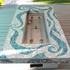 Mosaic Fire Pit | Art & Wall Decor by JK Mosaic, LLC. Item made of ceramic