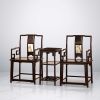 Legacy Longevity Carving Southern Official Hat Armchair Set | Chairs by Dynasty Artisan. Item made of wood works with contemporary & eclectic & maximalism style