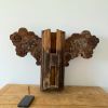 c.1920 Chinese Carved Architectural Panel — Floral Polychrom | Wall Sculpture in Wall Hangings by Loom&Drift. Item composed of wood compatible with mid century modern and country & farmhouse style