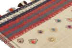 Vintage Persian Kilim in Beige with Multicolor Stripes | Area Rug in Rugs by Rug and Kilim