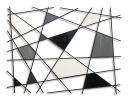 "Triangulation B/W" Glass and Metal Wall Art Sculpture | Wall Sculpture in Wall Hangings by Karo Studios. Item made of metal & glass