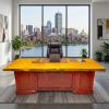 Bespoke Live Edge Ming Single Slab Executive Desk & Table 8 | Conference Table in Tables by Dynasty Artisan. Item made of wood works with minimalism & contemporary style