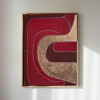 Rich Burgundy Abstract Art | Oil And Acrylic Painting in Paintings by Berezart. Item made of canvas works with minimalism & mid century modern style
