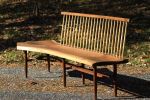 Nakashima-Inspired Spindle Back Bench in Black Walnut | Benches & Ottomans by Miikana Woodworking. Item made of walnut