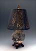 Lasmp 95 stoneware, steel shade, brass hardware | Table Lamp in Lamps by Ron Mello Studio Art. Item made of ceramic