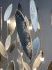 Feuillage Lumineux Silver Suspended Light | Chandeliers by Claudine Gevry Studio. Item made of metal