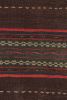 Vintage Persian Kilim Runner in Aubergine with Red Stripes | Area Rug in Rugs by Rug and Kilim
