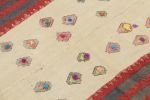 Vintage Persian Kilim in Beige with Multicolor Stripes | Area Rug in Rugs by Rug and Kilim