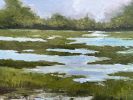 Meadow Stillness - Coastal Wetlands Painting on Canvas | Oil And Acrylic Painting in Paintings by Filomena Booth Fine Art. Item composed of canvas in contemporary or coastal style