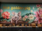 mural (the golden pig) | Murals by Emma-Alyce Art | The Golden Pig Restaurant & Cooking School in Newstead. Item made of synthetic
