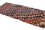 Vintage Moroccan Runner with Polychromatic Geometric Pattern | Area Rug in Rugs by Rug and Kilim