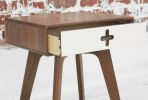 Nightstand Plus - Mid Century Modern Walnut Nightstand | Storage by Max Moody Design. Item composed of maple wood