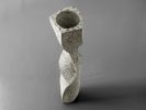 White Stone Tall Floor Vase - Column Series in Bio Concrete | Vases & Vessels by Donatas Žukauskas. Item made of cement & paper compatible with minimalism and contemporary style