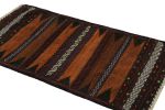 Vintage Afghan Kilim Rug with Polychromatic Stripes | Area Rug in Rugs by Rug and Kilim. Item composed of wool