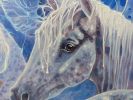 Magical Realism Arabian Horses Oil Painting | Oil And Acrylic Painting in Paintings by Gill Bustamante