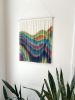 WANDERER TEAL Fiber Art Wall Hanging, Boho Multi Color | Macrame Wall Hanging in Wall Hangings by Wallflowers Hanging Art. Item composed of oak wood & wool compatible with boho and country & farmhouse style