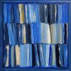 Reading in major blue / Lecture en bleu majeur | Oil And Acrylic Painting in Paintings by Sophie DUMONT. Item composed of wood & canvas compatible with minimalism and contemporary style