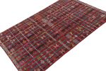 Vintage Shahsavan Persian Kilim in red and Blue Stripes | Area Rug in Rugs by Rug and Kilim