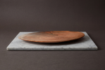 Walnut Sculpture Bowl on Nero Portoro Marble Base | Decorative Plate in Decorative Objects by Holzkunst Samuel Meisinger. Item composed of walnut compatible with art deco and modern style