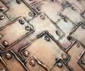 Copper Carapace (SOLD) | Oil And Acrylic Painting in Paintings by Alessia Lu. Item composed of canvas in contemporary or industrial style