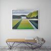 Abstract Landscape Poolside - Framed Print | Prints in Paintings by Nicolette Atelier. Item made of canvas