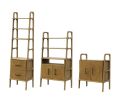 Home Office, Scandinavian Bookcase,Japandi (Set of 3 pieces) | Book Case in Storage by Plywood Project. Item made of oak wood compatible with minimalism and mid century modern style