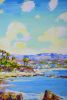 California. Palm trees. Beach. | Oil And Acrylic Painting in Paintings by IRYNA KASTSOVA. Item made of canvas compatible with coastal and mediterranean style