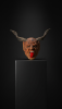 The Primal Roar – Visceral Mythological Wood Sculpture | Decorative Objects by Holzkunst Samuel Meisinger. Item composed of wood & wool compatible with art deco style