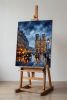 Hand-Painted Paris Notre Dame Impasto Oil Art | Oil And Acrylic Painting in Paintings by Dynasty Artisan. Item composed of linen compatible with contemporary and eclectic & maximalism style