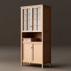 Shoji Cabinet Hutch | Storage by Big Sand Woodworking. Item composed of oak wood & glass compatible with modern style