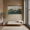 Dip Dyed Macrame Wall Hanging "Into the Hills" | Wall Hangings by Tissage Sauvage. Item made of wood with cotton works with boho & minimalism style