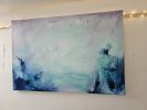 September sky - blue abstract seascape sky painting | Oil And Acrylic Painting in Paintings by Jennifer Baker Fine Art. Item made of canvas works with contemporary & coastal style