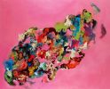 Bubblegum Abstract Painting | Oil And Acrylic Painting in Paintings by Elyse Martin Large Abstract Paintings. Item made of canvas