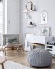 Large Knitted Pouffe | Benches & Ottomans by Zuri House